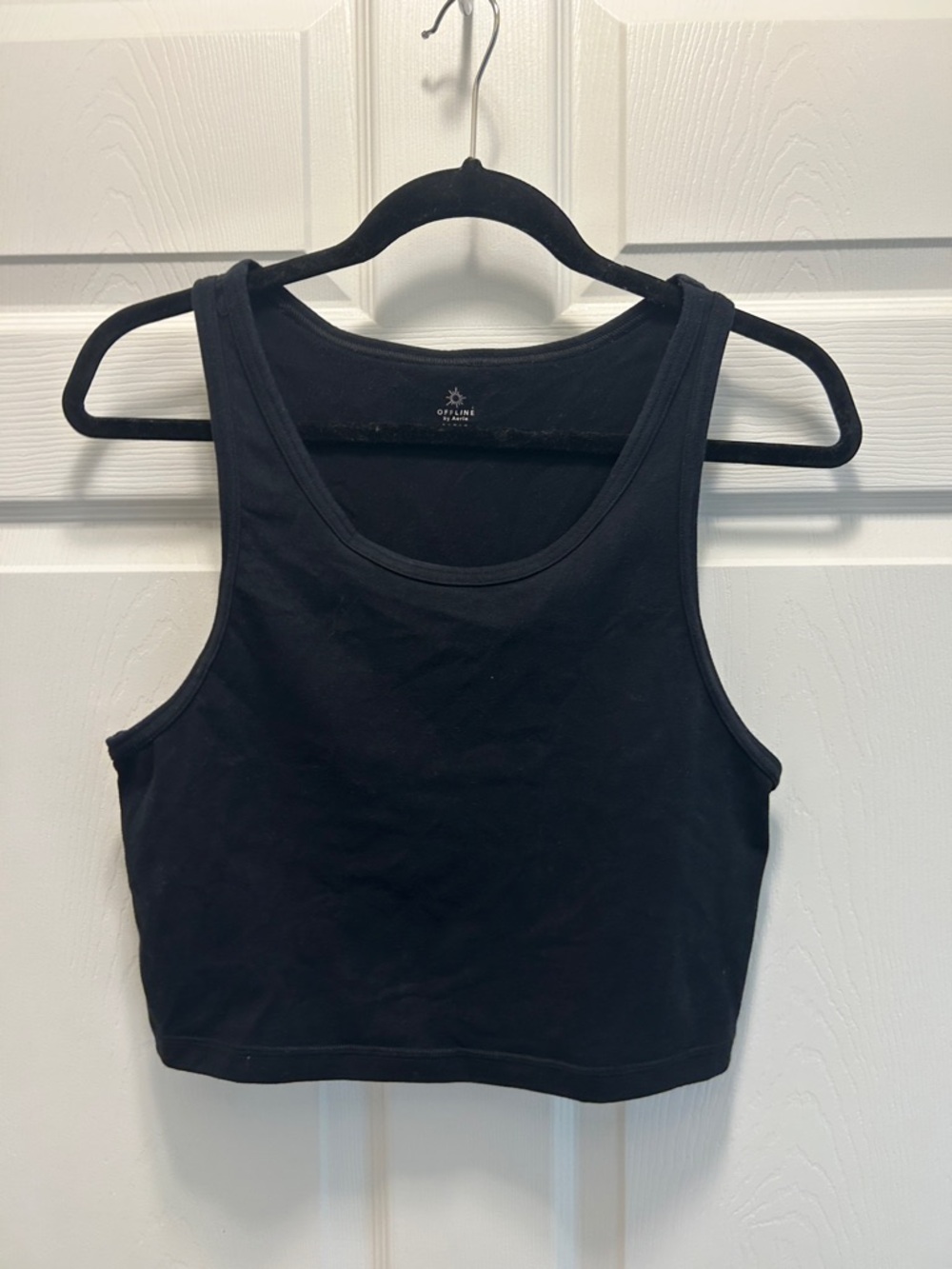 Cropped Black Tank Top